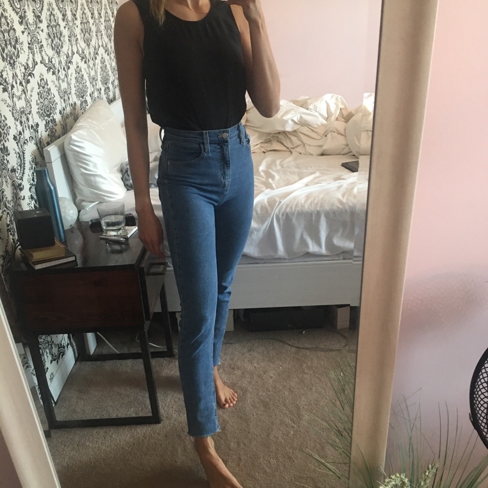 BDG high rise girlfriend jeans - open hem
